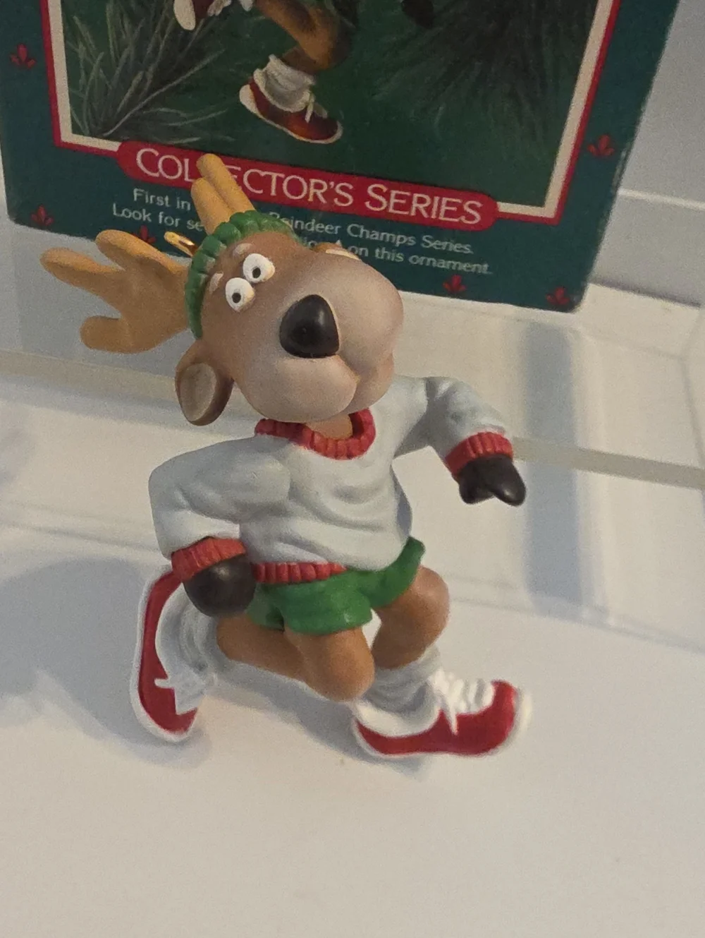 Vintage 1986 Hallmark Keepsake Reindeer Champs Dasher Christmas Ornament